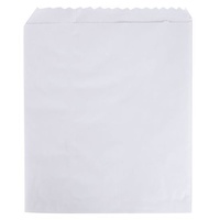 White Paper 4F Flat Take Away Bag 240x260mm Pkt of 500