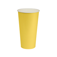  Cold Paper Cup 22oz / 650mL Yellow Ctn of 1000
