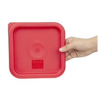 Hygiplas Red Square Food Storage Lid to Fit 1.5-3.5Ltr Containers