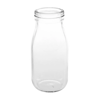 Olympia Glass Milk Bottles 200ml Pack of 12