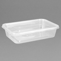 Fiesta Recyclable Small Plastic Microwave Containers Wth Lids 500ml Pack of 250