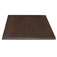 Bolero Indoor Table Top Square Dark Brown 600mm