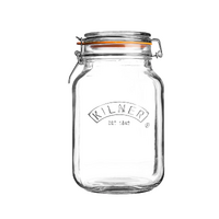 Kilner Square Clip Top Glass Jar 1.5 Litre