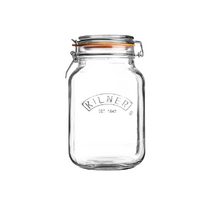 Kilner Square Clip Top Glass Jar 2 Litre