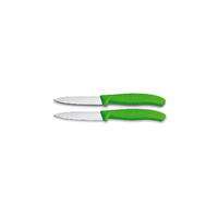 Victorinox Paring Knives Green Handles 8cm Set of 2