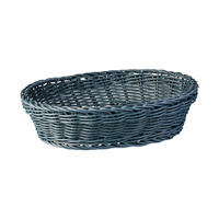 Oval Bread Basket 235x185mm Grey Set of 6