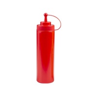 12x Sauce Squeeze Bottle with Cap Red 720ml