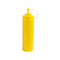 6x Sauce Squeeze Bottle with Cap Yellow 720ml