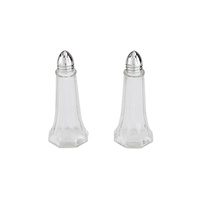 Salt & Pepper Shakers Stainless Steel and Glass 30ml