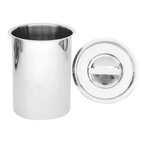 Bain Marie Canister & Cover / Lid for 6 Litre Stainless Steel