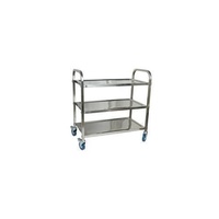 Catering / Serving Trolley, Stainless Steel, 3 Shelf with Square Tube, 950 x 550 x 940mm