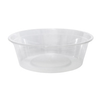 Clear Plastic Container  Round C08 225mL Pkt of 100
