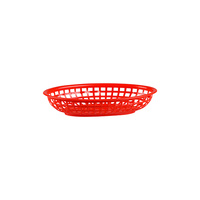 American Diner Style Plastic Basket Red Oval 240x150x50mm Set of 24