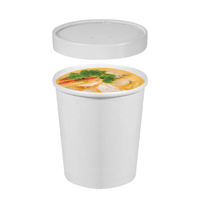 White 16oz Food Container w Lid Pkt of 25