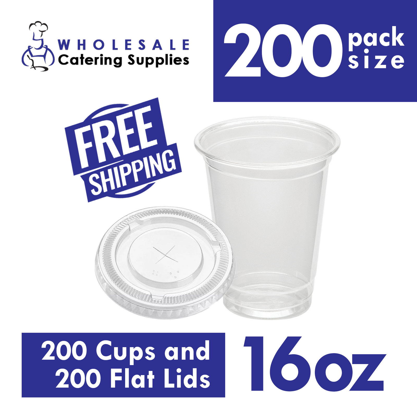 16oz/500mL Cold Drink Cup w/ Flat Lid Clear Plastic PET Slushie Juice Smoothie - Picture 7 of 12