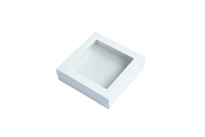 White Catering Grazing Box w Window    S 225x225x60mm Pkt of 10