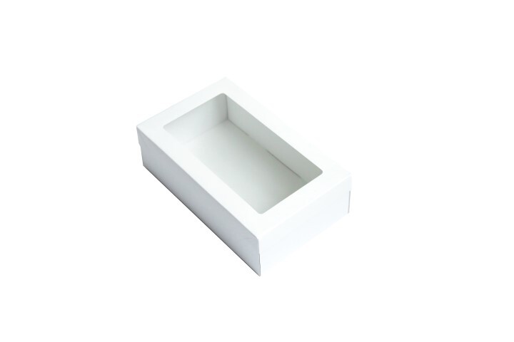 White Catering Grazing Box w Window     XS 258x150x80mm 1 ONLY