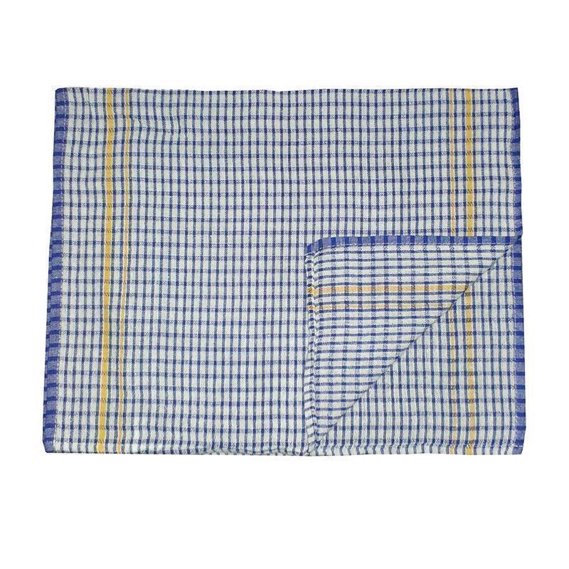 Teatowel Lightweight Blue Check Cloth Bundle of 10