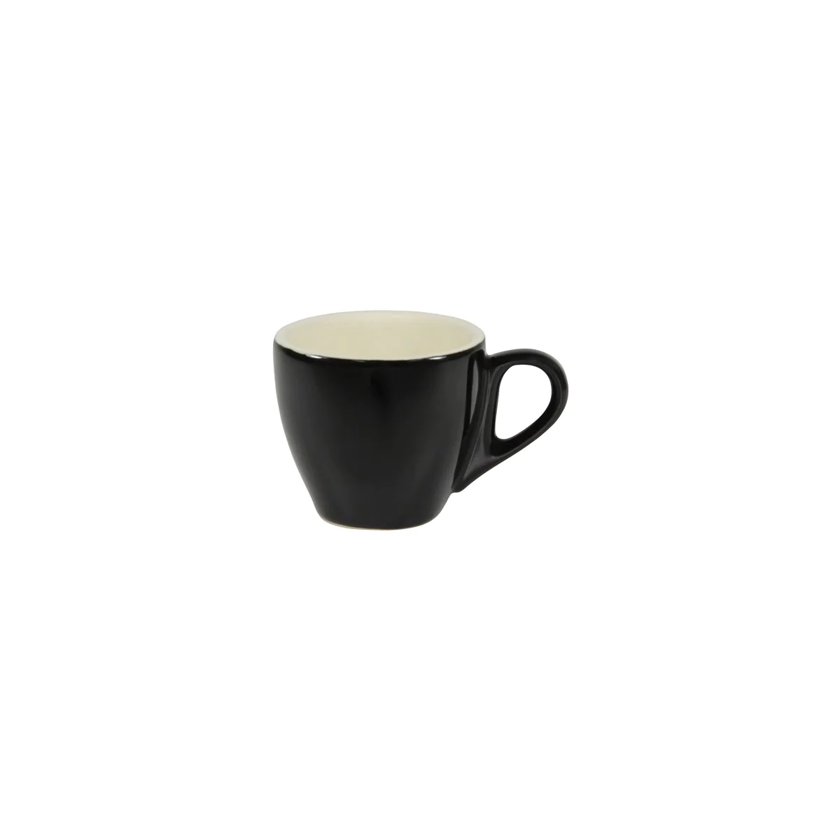 Brew Onyx Gloss Black Espresso Cup 90ml Pack of 6