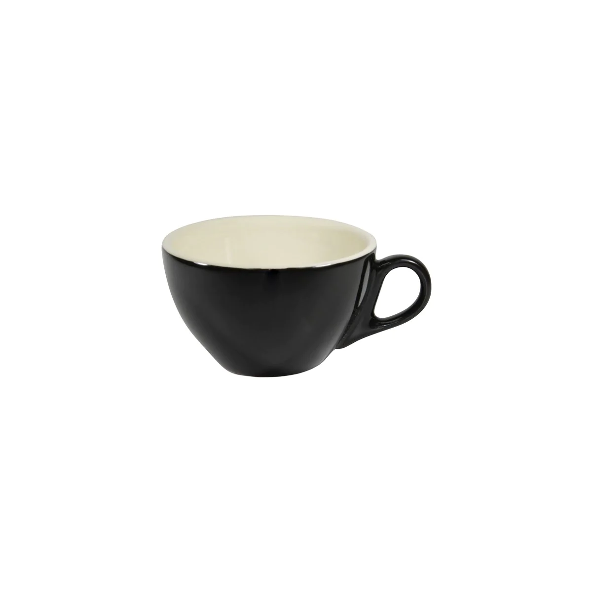 Brew Onyx Gloss Black Cappuccino Cup 220ml Pack of 6