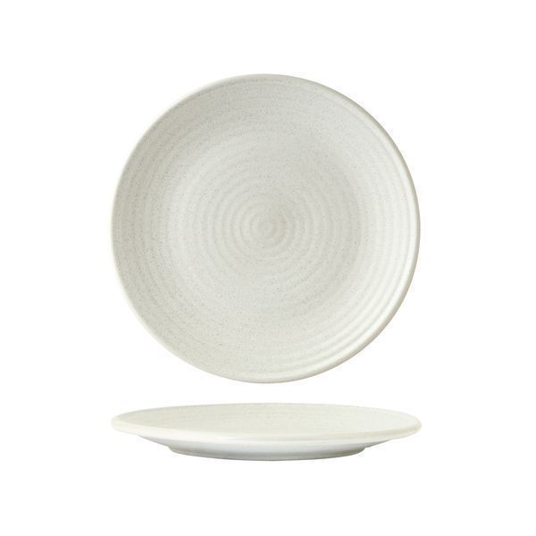 Zuma Frost Round Plate Ribbed 210mm Set of 6