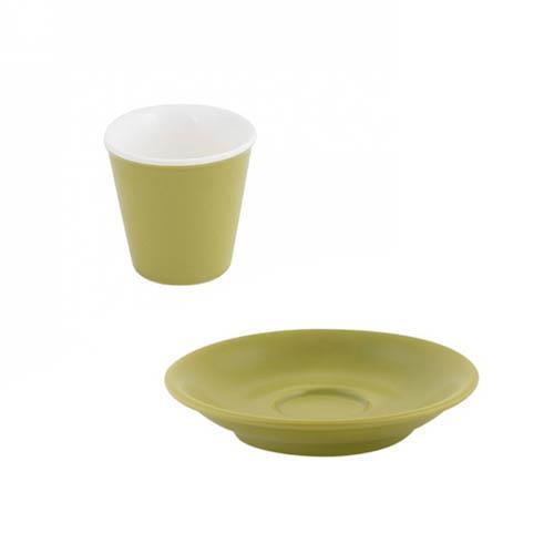 Bevande Bamboo Green Espresso Tapered Coffee Cup 90mL & Saucer Ctn of 48