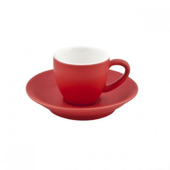 Bevande Rosso Red Espresso 75mL Coffee Cup & Saucer Set of 6