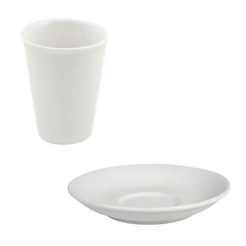 Bevande Bianco White Latte Tapered 200mL Coffee Cup & Saucer Ctn of 36