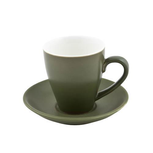 Bevande Sage Green Cono 200mL Coffee Cup & Saucer Set of 6
