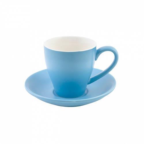 Bevande Breeze Blue Cono Coffee Cup 200mL & Saucer Ctn of 36