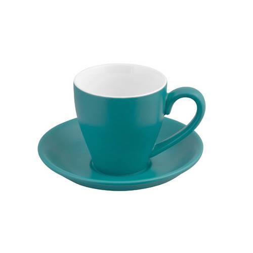 6x Cappuccino Cup & Saucer Set Aqua 200mL Bevande Coffee Cups Tea Cafe 