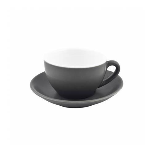 Bevande Slate Grey Cappuccino 200mL Coffee Cup & Saucer Set of 6