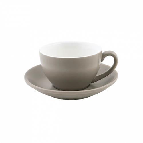 Bevande Stone Grey Cappuccino 200mL Coffee Cup & Saucer Ctn of 36