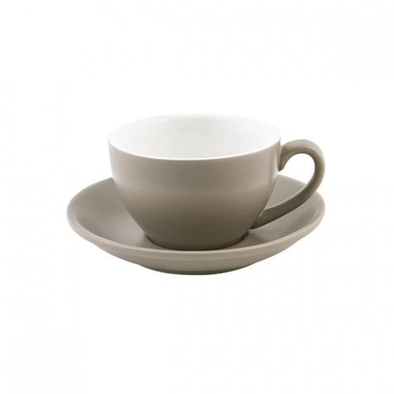 Bevande Stone Grey Cappuccino 200mL Coffee Cup & Saucer Set of 6