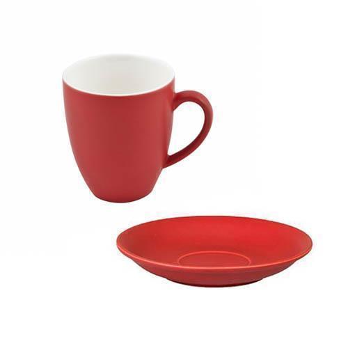 Bevande Rosso Red Coffee Mug 400mL with Saucer Ctn of 24