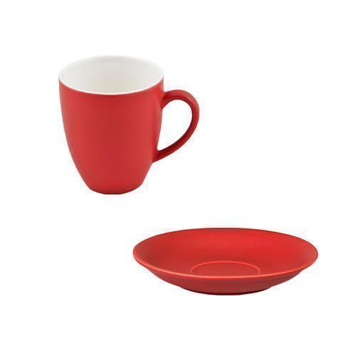 Bevande Rosso Red Coffee Mug 400mL with Saucer Set of 6