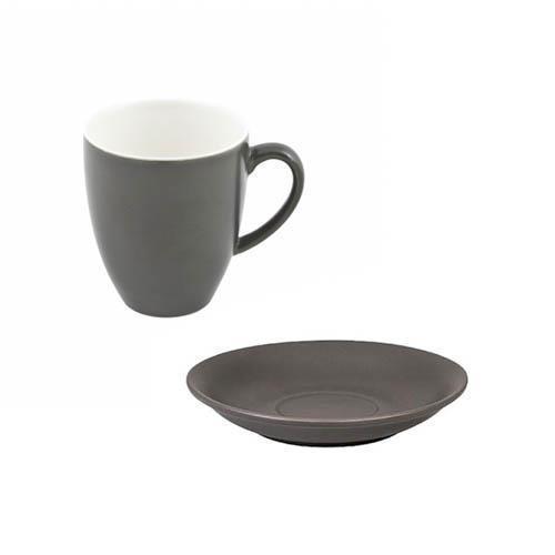 Bevande Slate Grey Coffee Mug 400mL with Saucer Ctn of 24