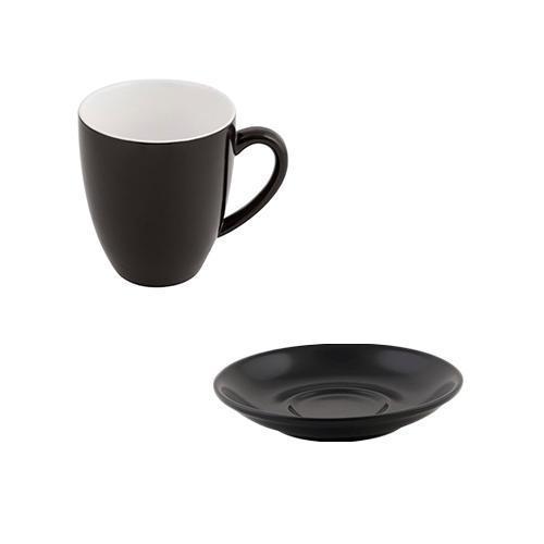 Bevande Raven Black Coffee Mug 400mL with Saucer Set of 6