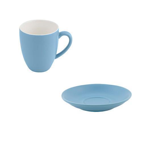 Bevande Breeze Blue Coffee Mug 400mL with Saucer Set of 6