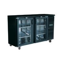 Two Glass Swing Doors Backbar Display Refrigerators 380L, UBC380