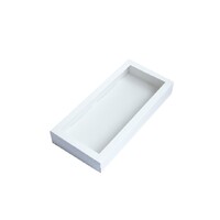 White Catering Grazing Box w Window  L 558x252x80mm 1 ONLY