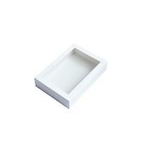 White Catering Grazing Box w Window   M 359x252x80mm Pkt of 10