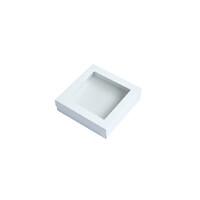 White Catering Grazing Box w Window     S 225mm x 225mm x 60mm 1 ONLY