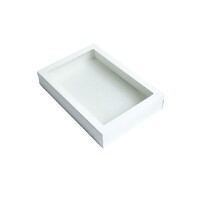 White Catering Grazing Box w Window XL 450x310x80mm 1 ONLY