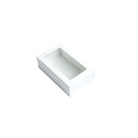 White Catering Grazing Box w Window     XS 258x150x80mm Pkt of 10