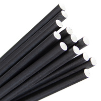  Eco Paper Straw Regular Black Ctn of 2500