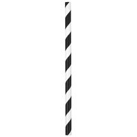 Eco Paper Straw Cocktail Black and White Ctn of 2500