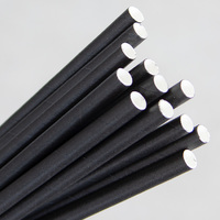 Eco-Straw Black Paper Straw Jumbo Black Pk of 250