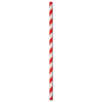 Eco-Straw Red/White Stripe Paper Straw Jumbo Kraft Pk of 250