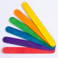 BONZA Jumbo Paddle Pop Stick 150mm Mixed Colours Pkt of 100